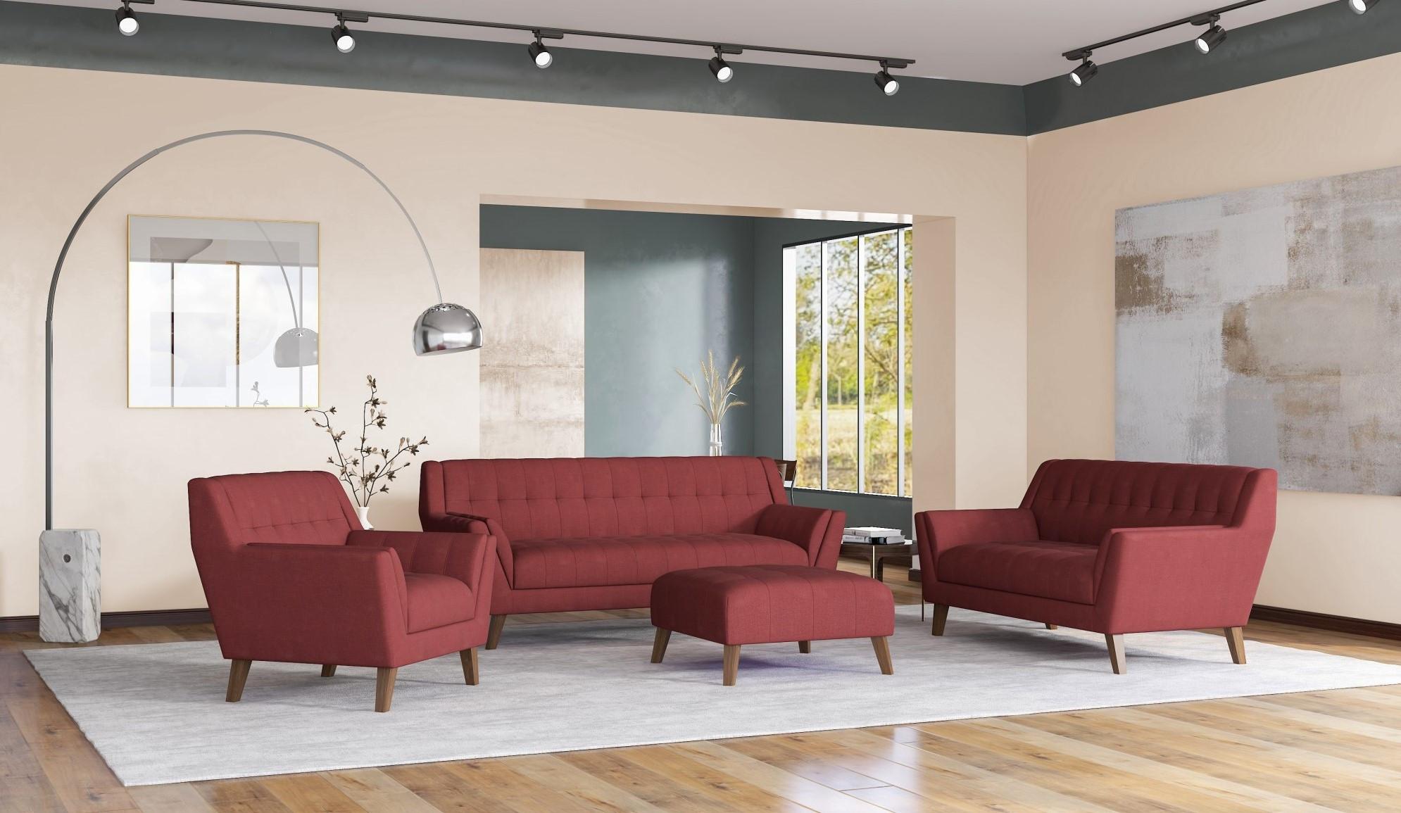 Rent to Own Emerald Home Furnishings Accent Chair Brick Red at